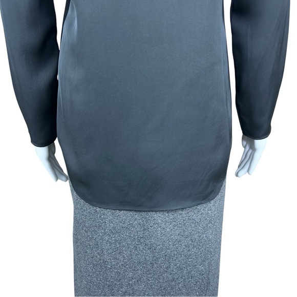 Theory Jastrid Silk Ruffle Front Blouse Small Preppy Quiet Luxury Career Capsule - Picture 12 of 16